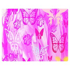 Butterfly Cut Out Pattern Colorful Colors Premium Plush Fleece Blanket (medium) by Simbadda