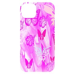 Butterfly Cut Out Pattern Colorful Colors Iphone 14 Plus Black Uv Print Case by Simbadda