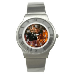 Geology Sand Stone Canyon Stainless Steel Watch by Simbadda