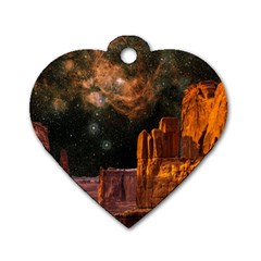 Geology Sand Stone Canyon Dog Tag Heart (one Side) by Simbadda