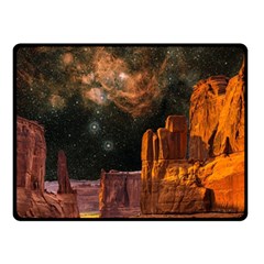 Geology Sand Stone Canyon Fleece Blanket (small) by Simbadda