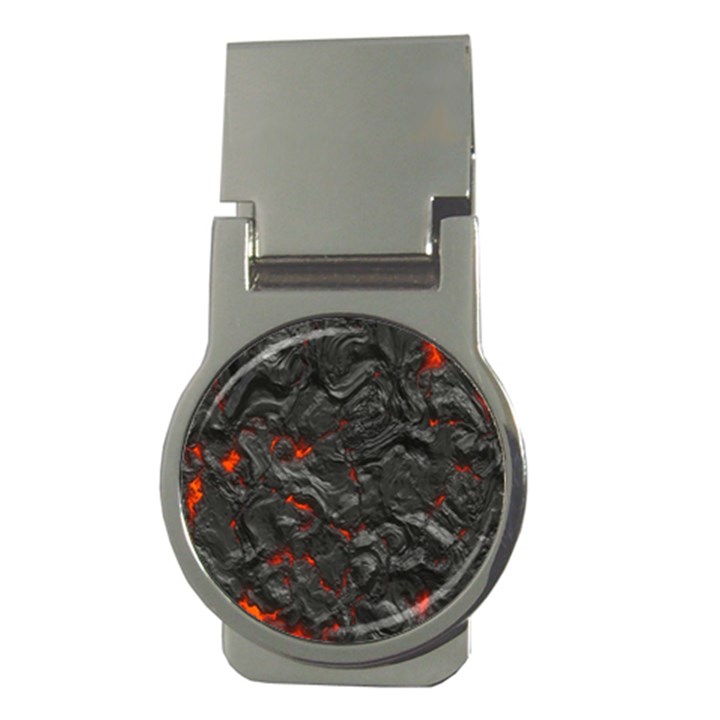 Volcanic Lava Background Effect Money Clips (Round) 