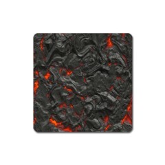 Volcanic Lava Background Effect Square Magnet by Simbadda