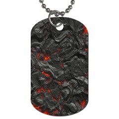 Volcanic Lava Background Effect Dog Tag (two Sides) by Simbadda