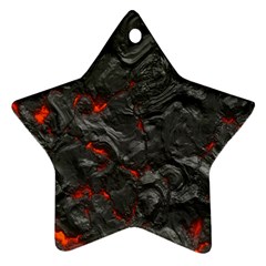 Volcanic Lava Background Effect Star Ornament (two Sides) by Simbadda