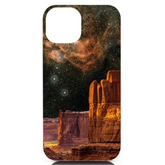 Geology Sand Stone Canyon Iphone 14 Black Uv Print Case by Simbadda