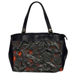 Volcanic Lava Background Effect Oversize Office Handbag (2 Sides) Front