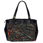 Volcanic Lava Background Effect Oversize Office Handbag (2 Sides) Back