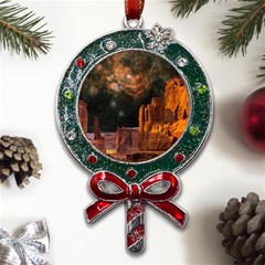 Geology Sand Stone Canyon Metal X mas Lollipop With Crystal Ornament by Simbadda