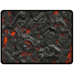 Volcanic Lava Background Effect Fleece Blanket (large) by Simbadda