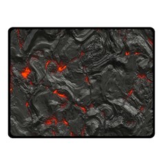 Volcanic Lava Background Effect Fleece Blanket (small) by Simbadda