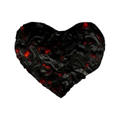 Volcanic Lava Background Effect Standard 16  Premium Heart Shape Cushions by Simbadda