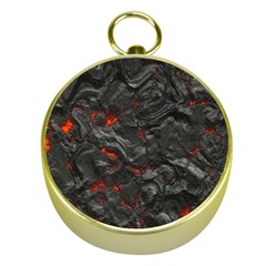 Volcanic Lava Background Effect Gold Compasses by Simbadda