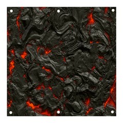 Volcanic Lava Background Effect Banner And Sign 3  X 3  by Simbadda