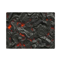 Volcanic Lava Background Effect Premium Plush Fleece Blanket (mini) by Simbadda