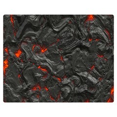 Volcanic Lava Background Effect Premium Plush Fleece Blanket (medium) by Simbadda