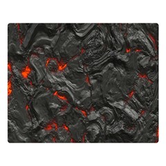 Volcanic Lava Background Effect Premium Plush Fleece Blanket (large) by Simbadda