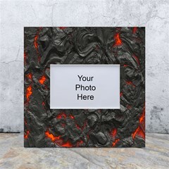 Volcanic Lava Background Effect White Box Photo Frame 4  X 6  by Simbadda