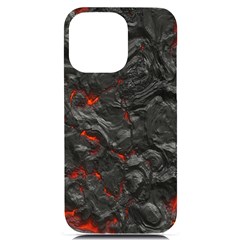 Volcanic Lava Background Effect Iphone 14 Pro Max Black Uv Print Case