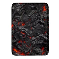 Volcanic Lava Background Effect Rectangular Glass Fridge Magnet (4 Pack) by Simbadda