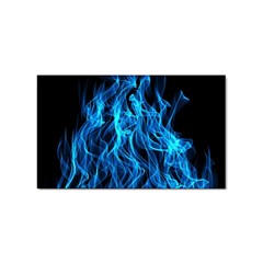 Digitally Created Blue Flames Of Fire Sticker Rectangular (100 Pack) by Simbadda