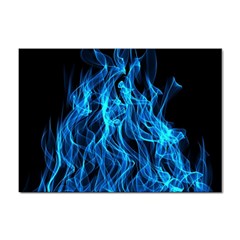 Digitally Created Blue Flames Of Fire Sticker A4 (10 Pack) by Simbadda