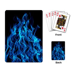 Digitally Created Blue Flames Of Fire Playing Cards Single Design (rectangle) by Simbadda