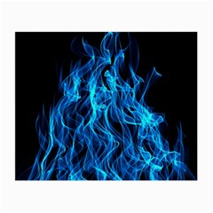 Digitally Created Blue Flames Of Fire Small Glasses Cloth (2 Sides) by Simbadda