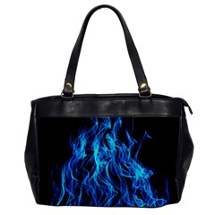 Digitally Created Blue Flames Of Fire Oversize Office Handbag by Simbadda