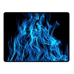 Digitally Created Blue Flames Of Fire Fleece Blanket (small) by Simbadda