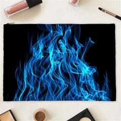 Digitally Created Blue Flames Of Fire Cosmetic Bag (xxl) by Simbadda