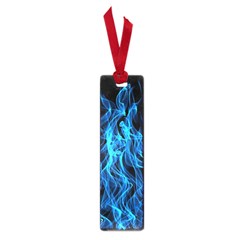 Digitally Created Blue Flames Of Fire Small Book Marks by Simbadda