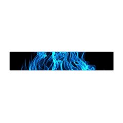 Digitally Created Blue Flames Of Fire Premium Plush Fleece Scarf (mini) by Simbadda