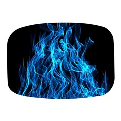 Digitally Created Blue Flames Of Fire Mini Square Pill Box by Simbadda