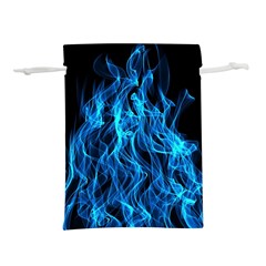 Digitally Created Blue Flames Of Fire Lightweight Drawstring Pouch (l) by Simbadda