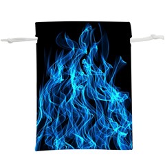 Digitally Created Blue Flames Of Fire Lightweight Drawstring Pouch (xl) by Simbadda