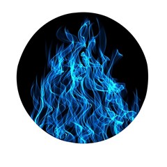 Digitally Created Blue Flames Of Fire Mini Round Pill Box (pack Of 5) by Simbadda