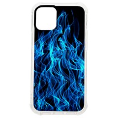 Digitally Created Blue Flames Of Fire Iphone 12 Mini Tpu Uv Print Case	 by Simbadda