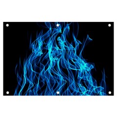 Digitally Created Blue Flames Of Fire Banner And Sign 6  X 4  by Simbadda