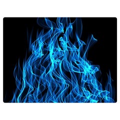 Digitally Created Blue Flames Of Fire Two Sides Premium Plush Fleece Blanket (extra Small) by Simbadda