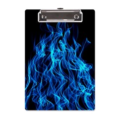 Digitally Created Blue Flames Of Fire A5 Acrylic Clipboard by Simbadda