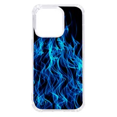 Digitally Created Blue Flames Of Fire Iphone 14 Pro Tpu Uv Print Case by Simbadda