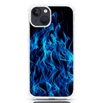 Digitally Created Blue Flames Of Fire iPhone 13 TPU UV Print Case Front