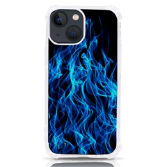 Digitally Created Blue Flames Of Fire Iphone 13 Mini Tpu Uv Print Case by Simbadda