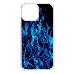 Digitally Created Blue Flames Of Fire Iphone 13 Pro Max Tpu Uv Print Case by Simbadda