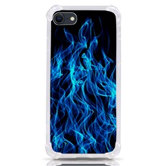 Digitally Created Blue Flames Of Fire Iphone Se by Simbadda