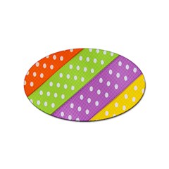 Colorful Easter Ribbon Background Sticker Oval (100 Pack) by Simbadda