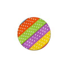 Colorful Easter Ribbon Background Golf Ball Marker by Simbadda