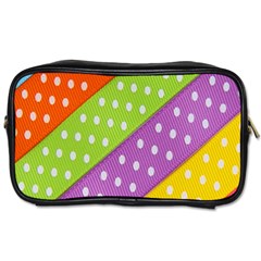 Colorful Easter Ribbon Background Toiletries Bag (two Sides) by Simbadda