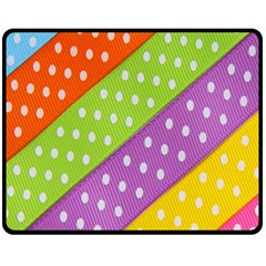 Colorful Easter Ribbon Background Fleece Blanket (medium) by Simbadda